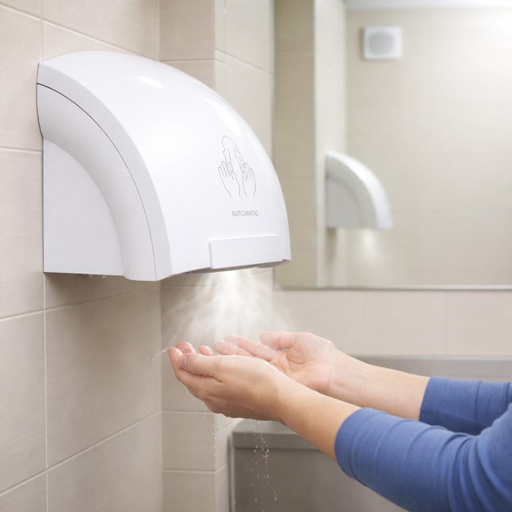 Electric Wall Mounted Automatic Sensor Hand Dryer (1 Pc) - Body Material: Plastic