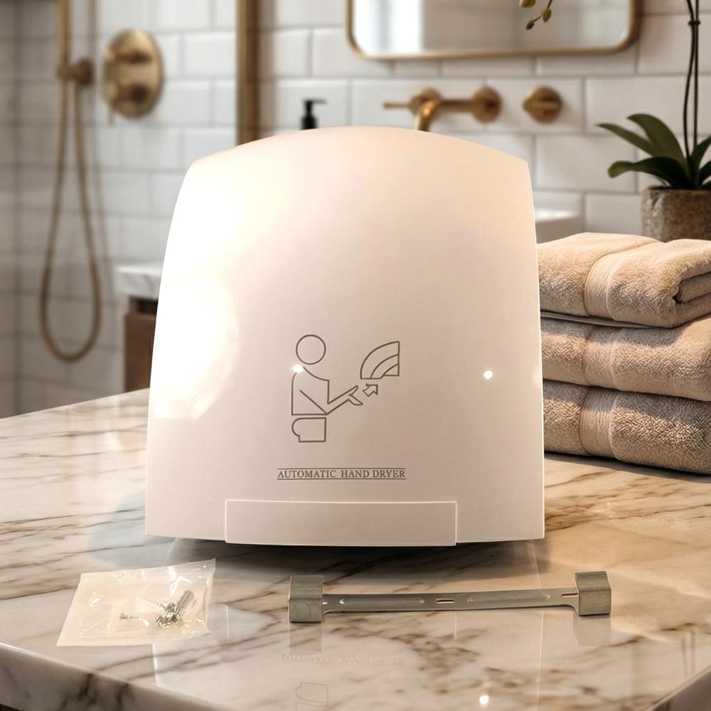 Electric Wall Mounted Automatic Sensor Hand Dryer (1 Pc) - Body Material: Plastic