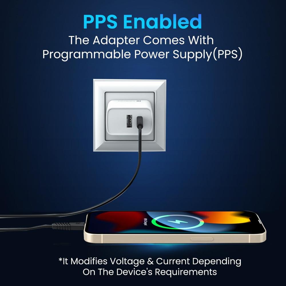 Portronics Adapto 70 33W Fast Charger Adapter with Dual Output