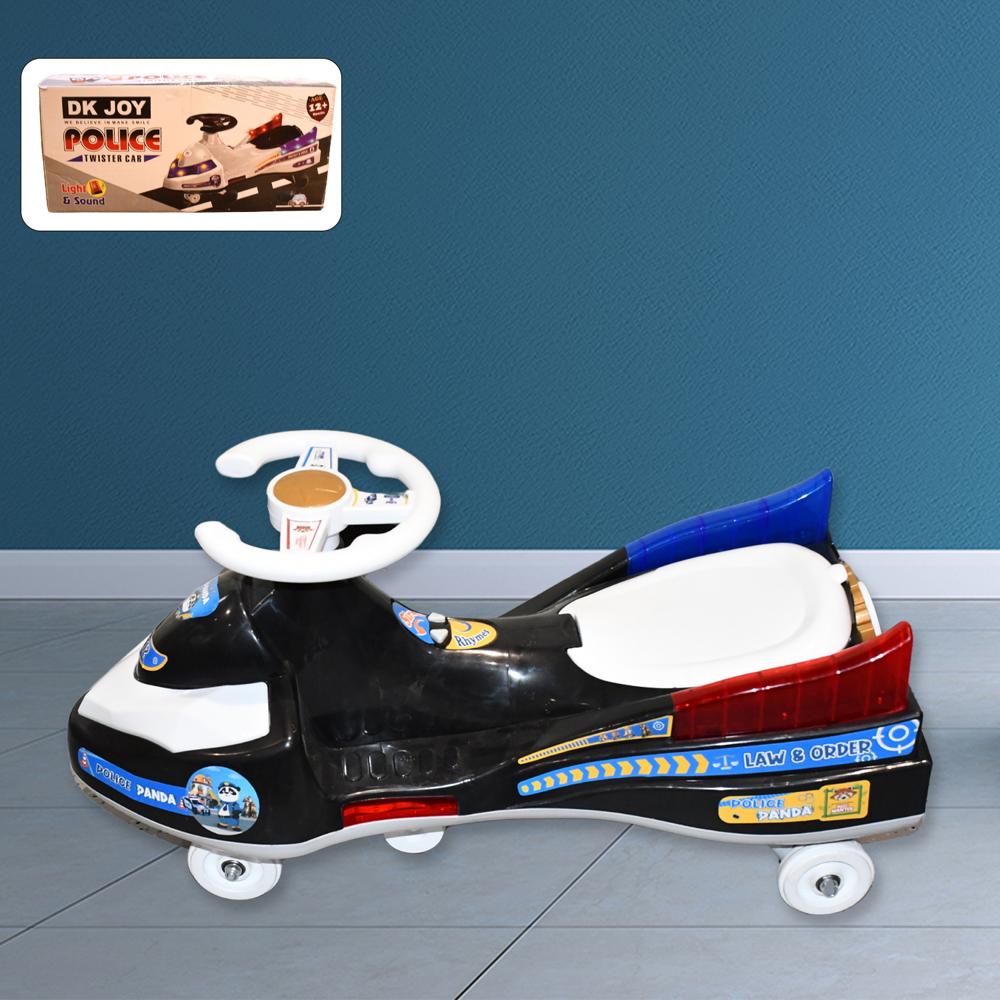 Twisted Police Ride-On Toy Car For Kids With Musical With Lights - Material: Plastic