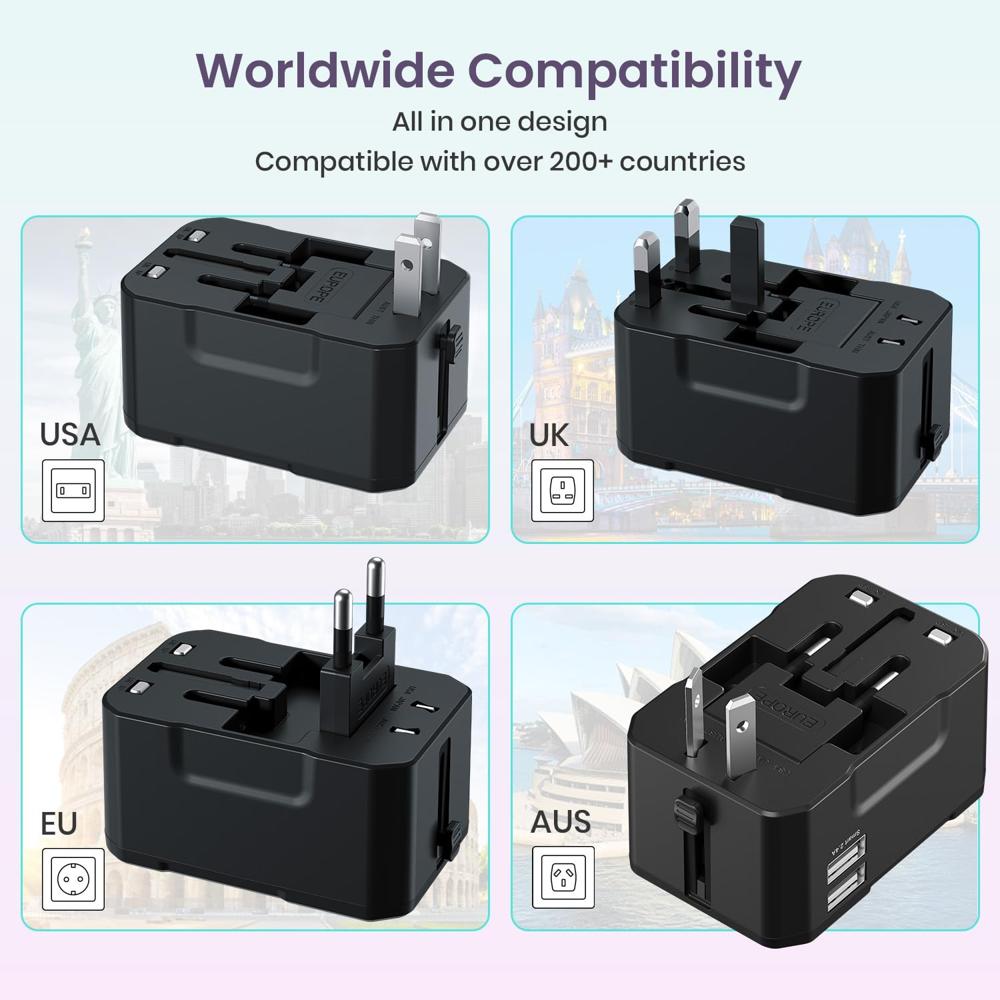 Portronics Juicemate 2 Universal Travel Adapter with 12W