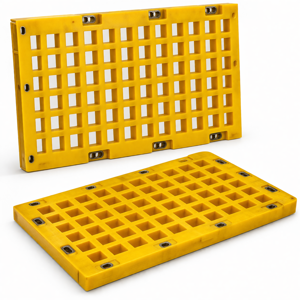 Mining Screen Mesh - Stainless Steel, Custom Sizes, Black | Hooked/flat/welded Edges, Corrosion Resistant, High Tensile Strength