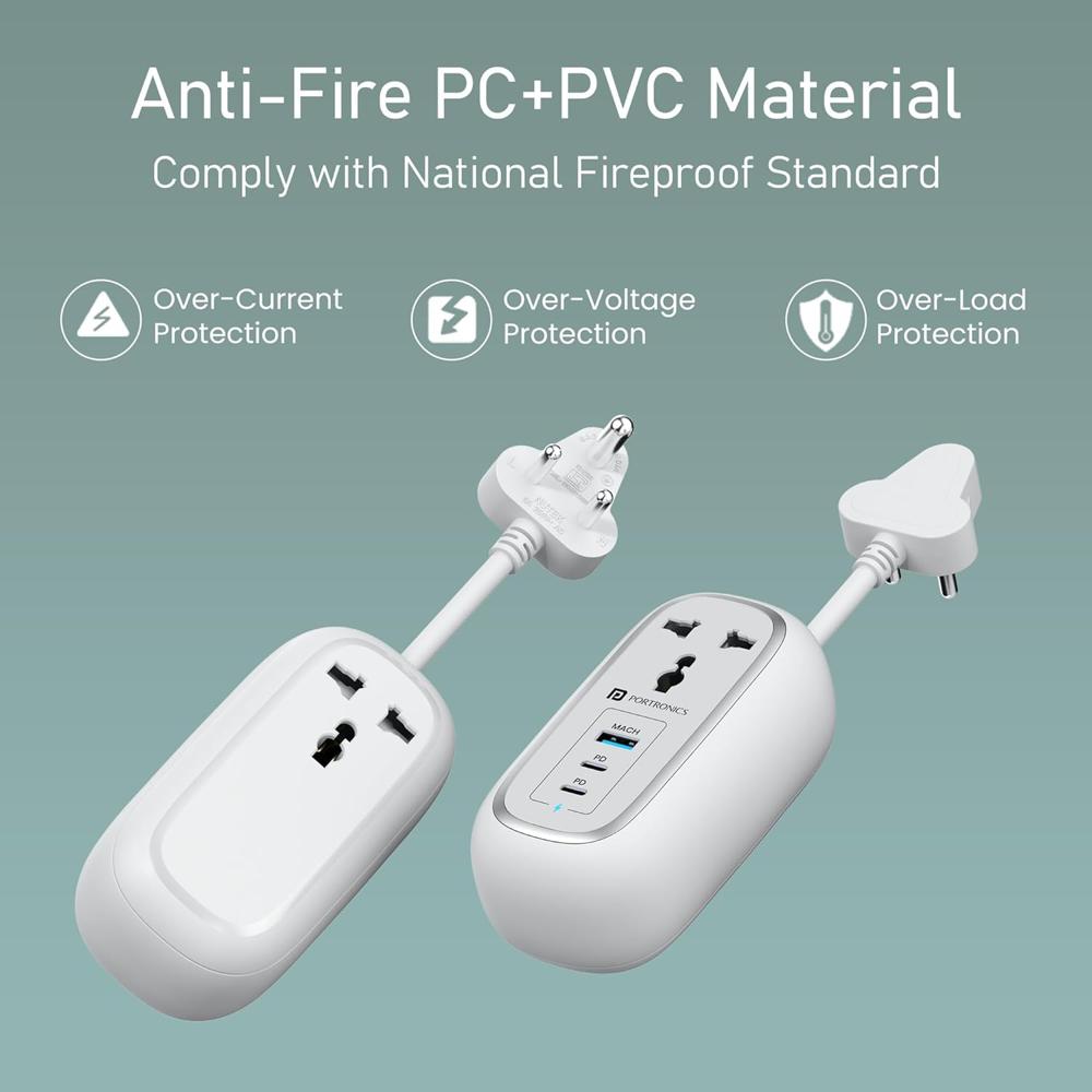 Portronics 67W Volt 65 Pro High Speed Smart Desktop Charger, 1M