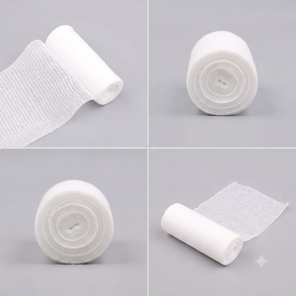 Disposable White Gauze - 100% Cotton 10x10 cm White, 8-Ply Folded, Sterile, Latex-Free, High Absorbency
