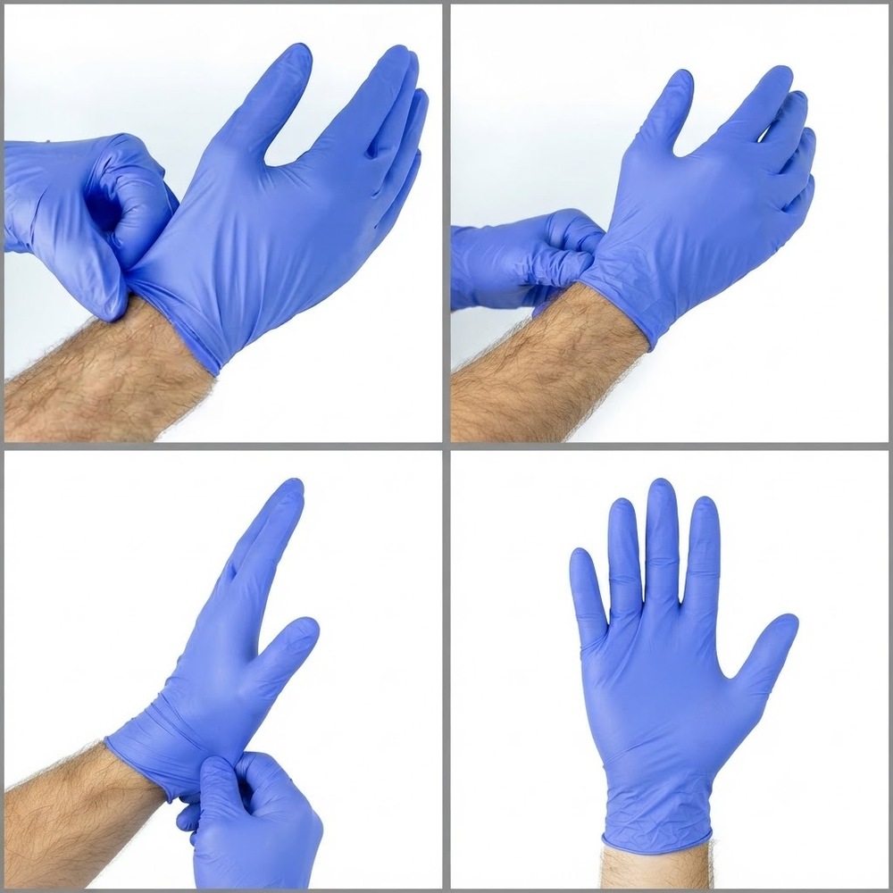Nitrile Gloves - Color: Blue