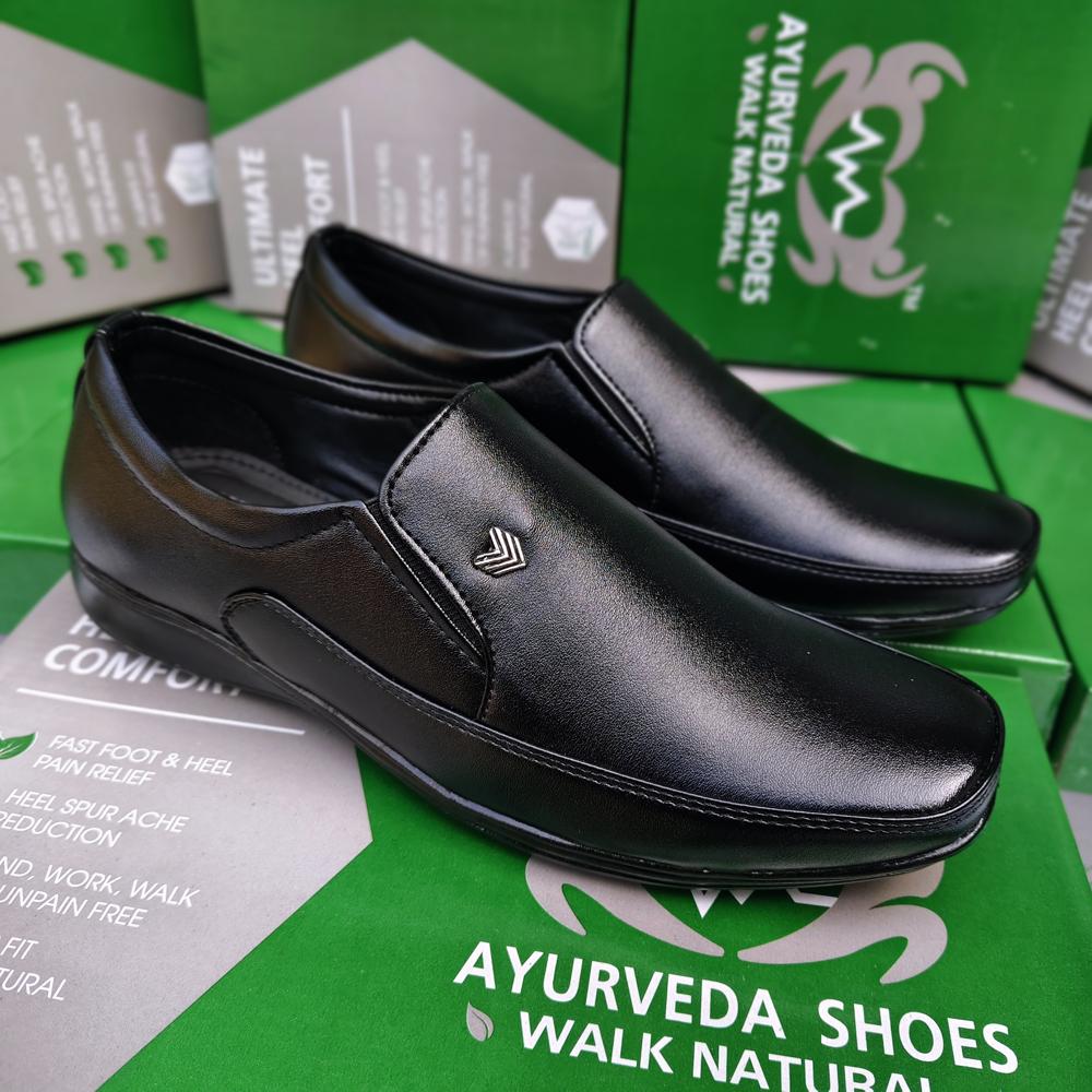 slip on black formal shoes office and casual wear