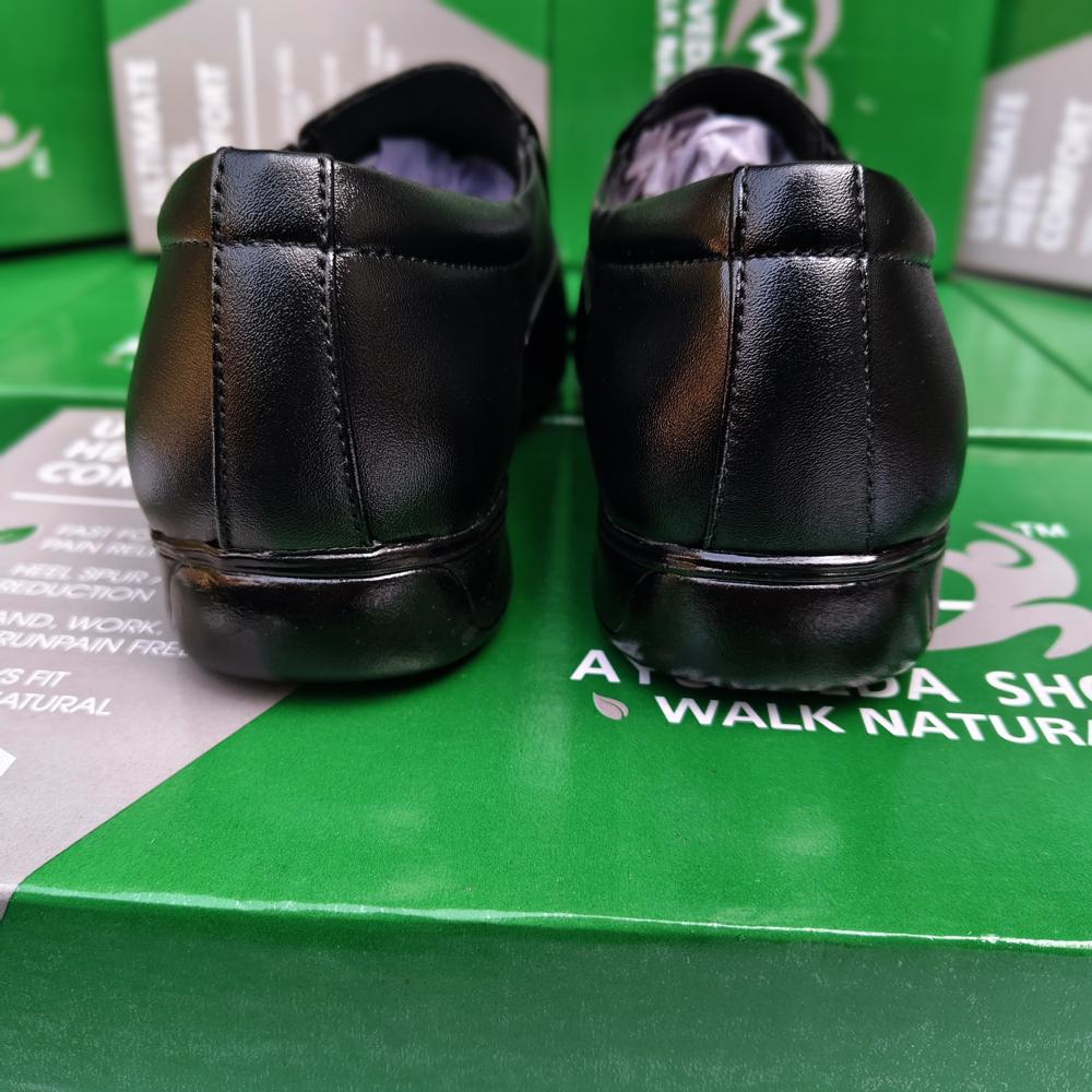 slip on black formal shoes office and casual wear