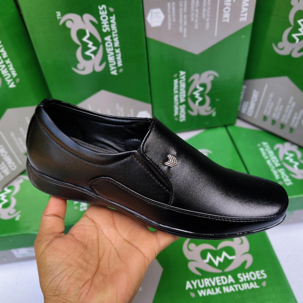 slip on black formal shoes office and casual wear