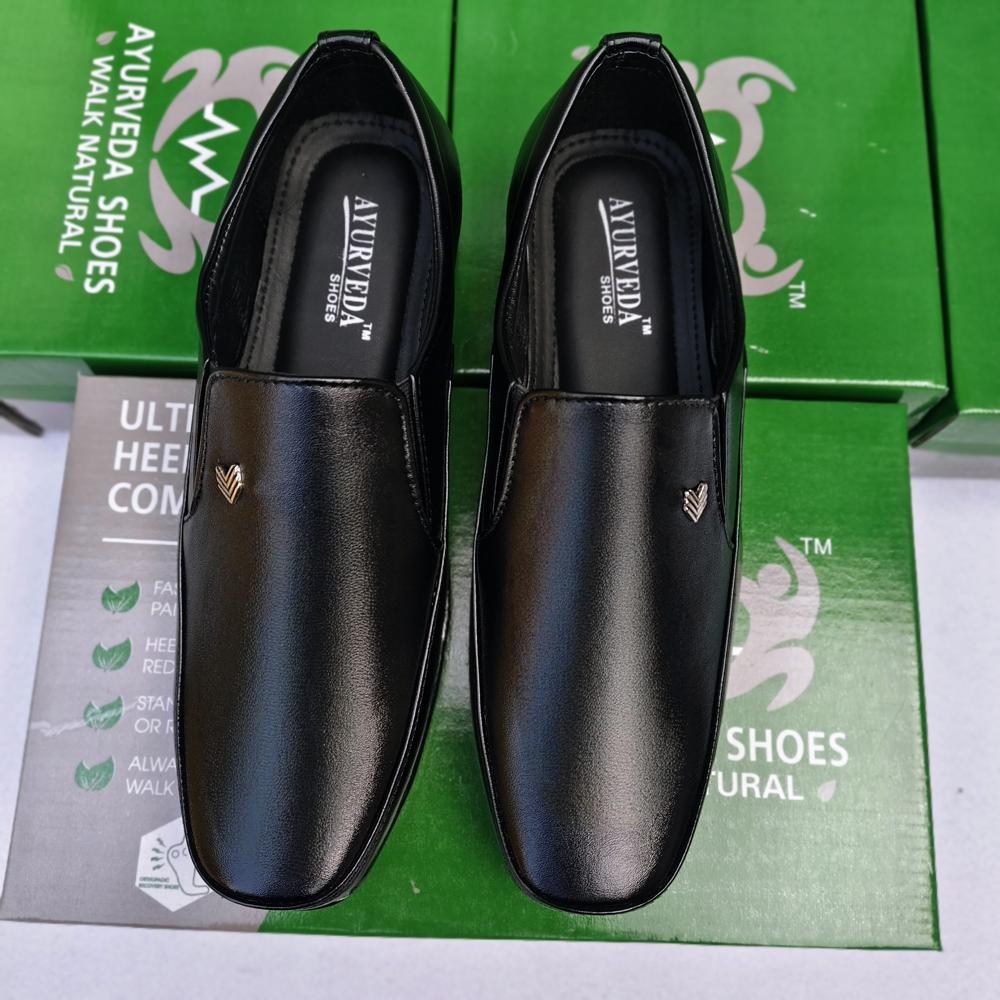 slip on black formal shoes office and casual wear