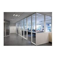 Aluminium Office Glass Partition - Color: Any