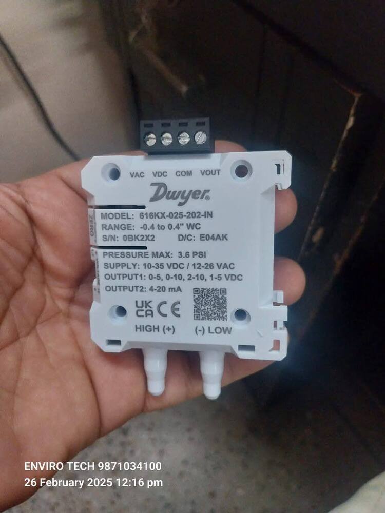 Series 616KX Differential Pressure Transmitters Range -0.4 to 0.4 INCH WC