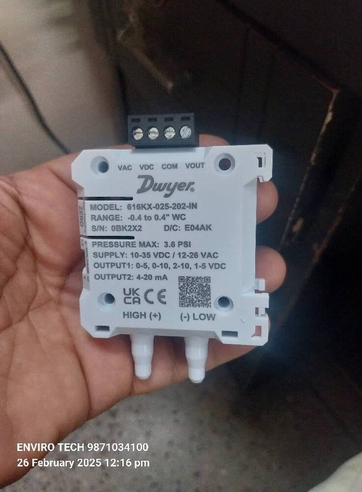Series 616KX Differential Pressure Transmitters Range -0.4 to 0.4 INCH WC