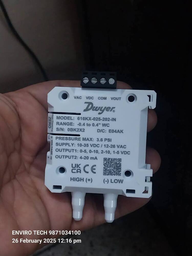 Series 616KX Differential Pressure Transmitters Range -0.4 to 0.4 INCH WC