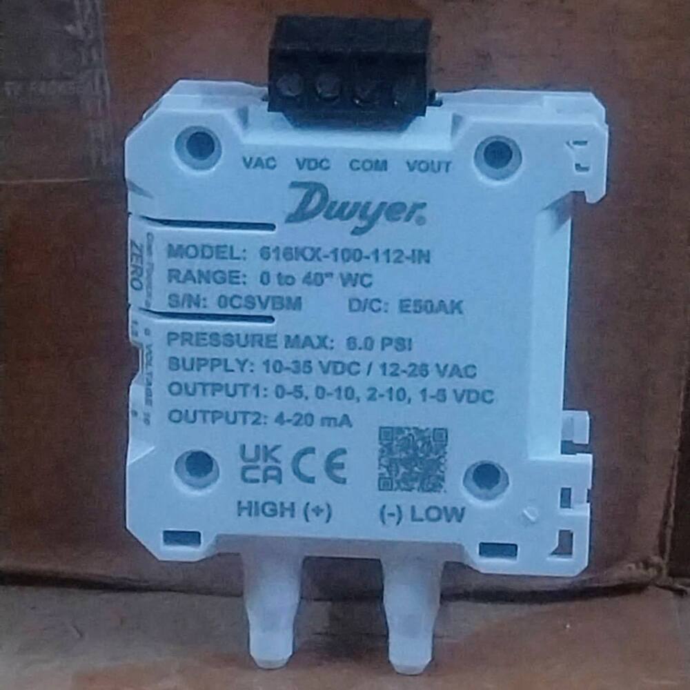 DWYER 616KX-100-112-IN DIFFERENTIAL PRESSURE TRANSMITTER