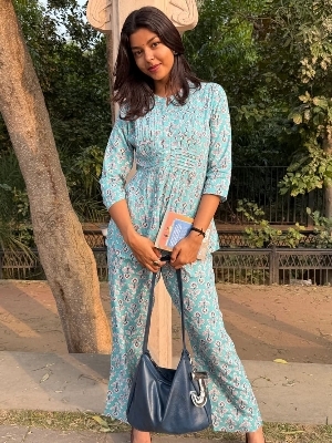 Blue Star Dress - Color: Aqua