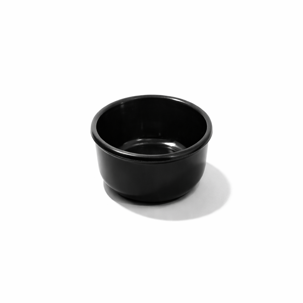 Round Cpet Plastic Food Tray Single Compartment For Premeal - Color: Black