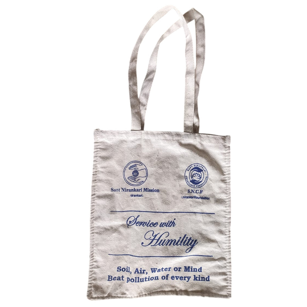 White Printed Tote Bag
