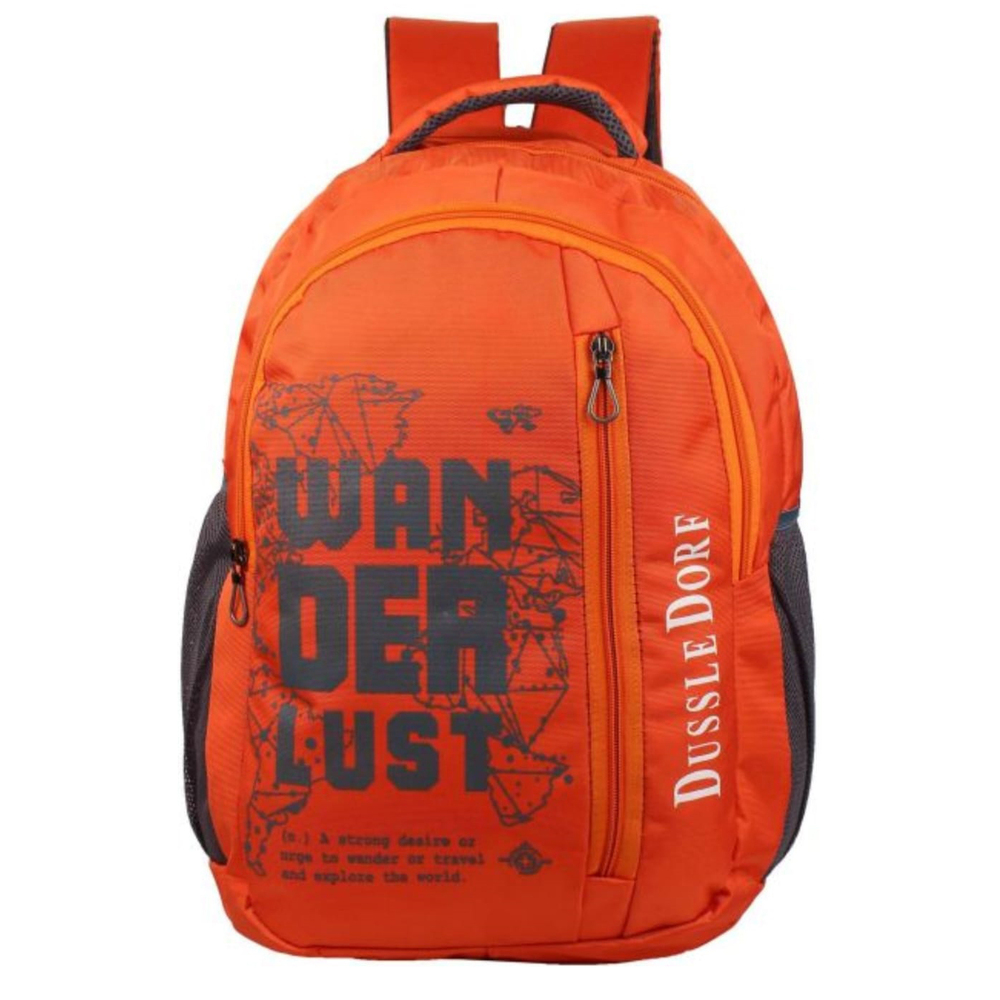 Orange Graphic Backpack