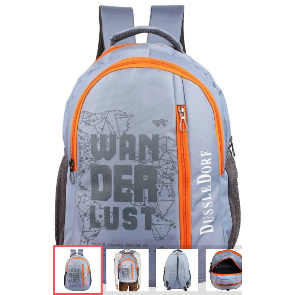 Grey And Orange Skybag