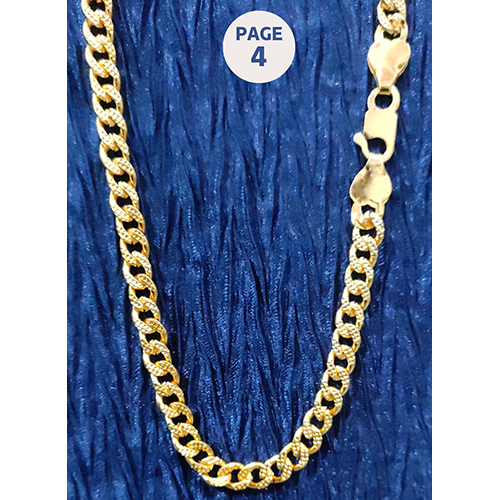 7615 19 Inch Artificial Gold Chain With Hook
