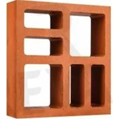 Square (T.V) Jaali - Color: Terracotta