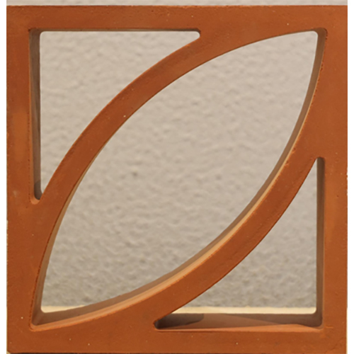 Quadra (Leaf) Jaali - Color: Terracotta