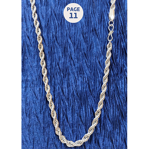 1734 19 Inch Artificial Silver Chain With Hook