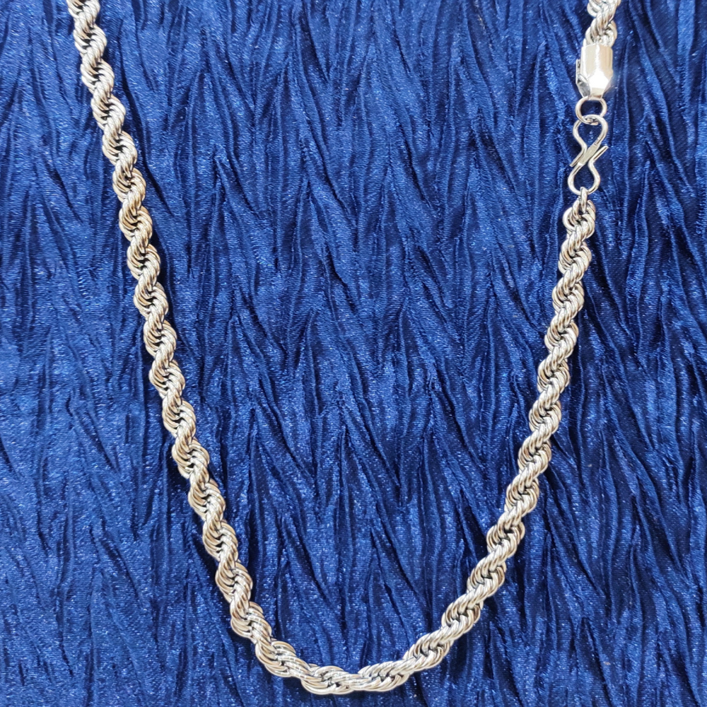 1734 19 Inch Artificial Silver Chain With Hook