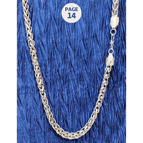 B904 19 Inch Artificial Silver Chain With Hook