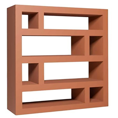 Bricks Jaali - Color: Terracotta