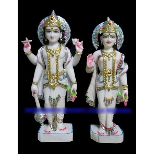 Marble Vishnu Laxmi Goddess - Finishing: Polishing
