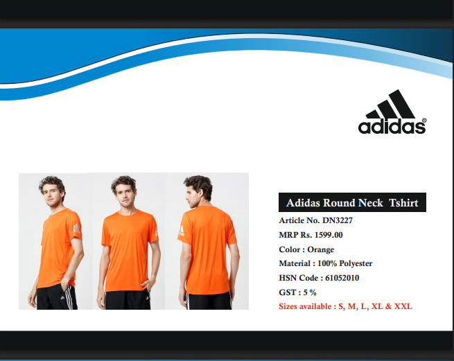 ADIDAS ORANGE T-SHIRT