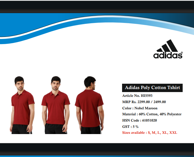 ADIDAS NOBEL MAROON T-SHIRT