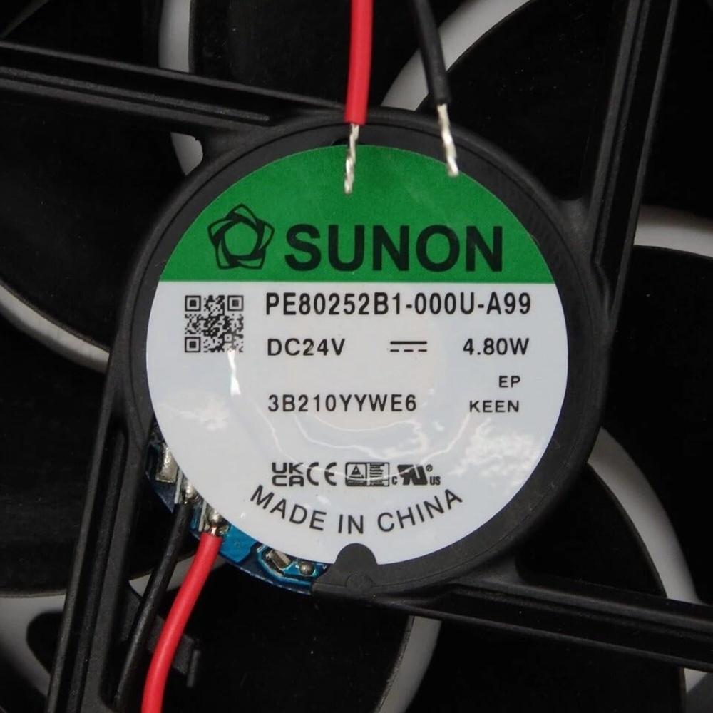 SUNON PE80252B1-0000-A99 24V DC 4.80W 8025mm Ball Bearing Industrial Axial Cooling Fan
