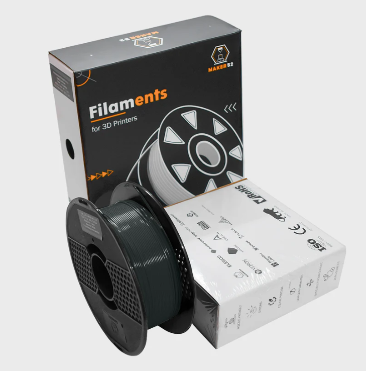 MAKER52 HS PLA+ Filament - 1.75mm High-Strength Premium 3D Printer Material - Midnight Grey