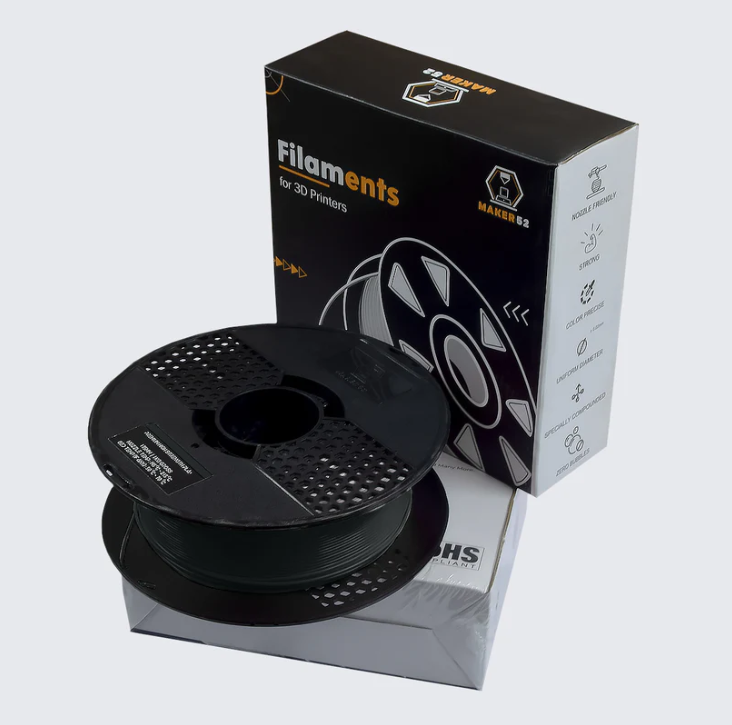 MAKER52 HS PLA+ Filament - 1.75mm High-Strength Premium 3D Printer Material - Midnight Grey