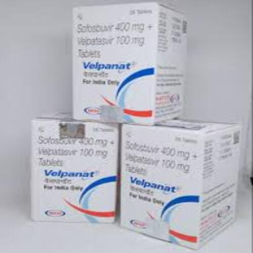 Velpanat 400 mg/100 mg Tablets, Sofosbuvir Velpatasvir Antiviral Hepatitis C Medicine
