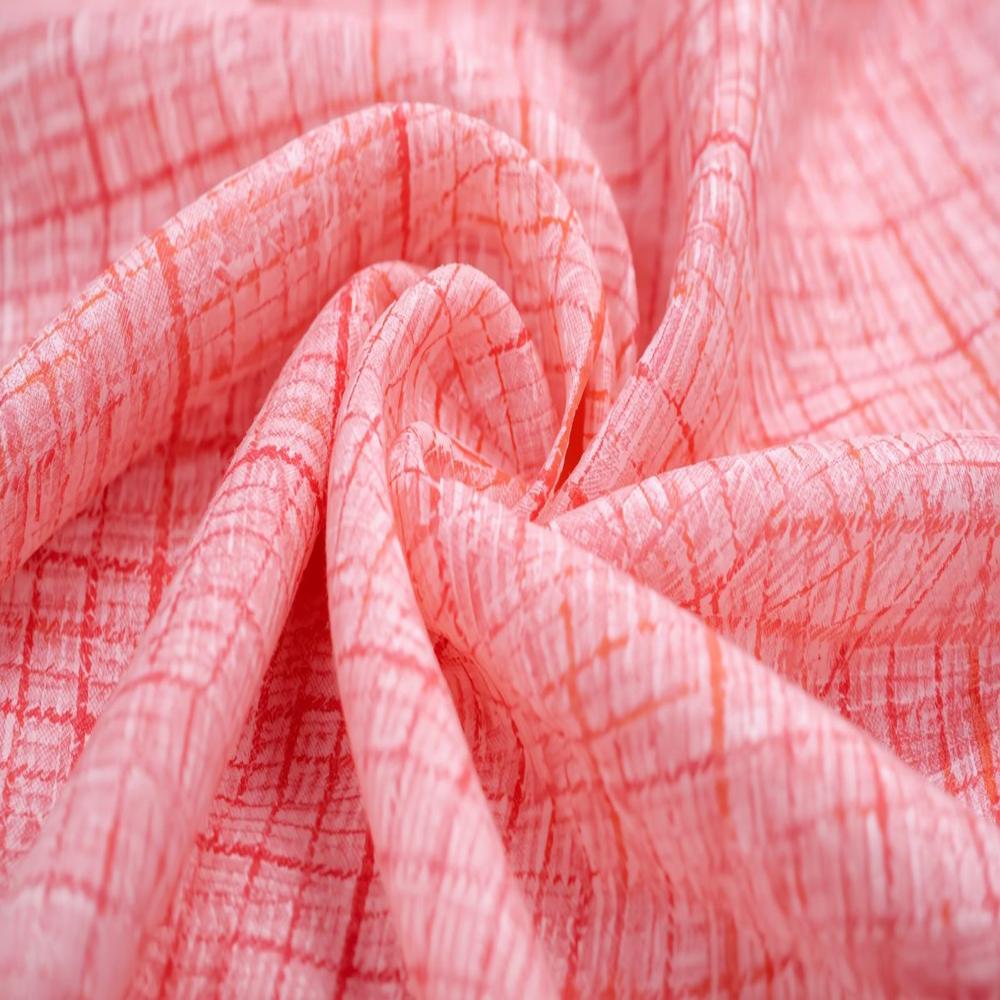 Kota Checks Silk Fabric, Lightweight Breathable Checked Silk for Saree, Dupatta & Summer Wear