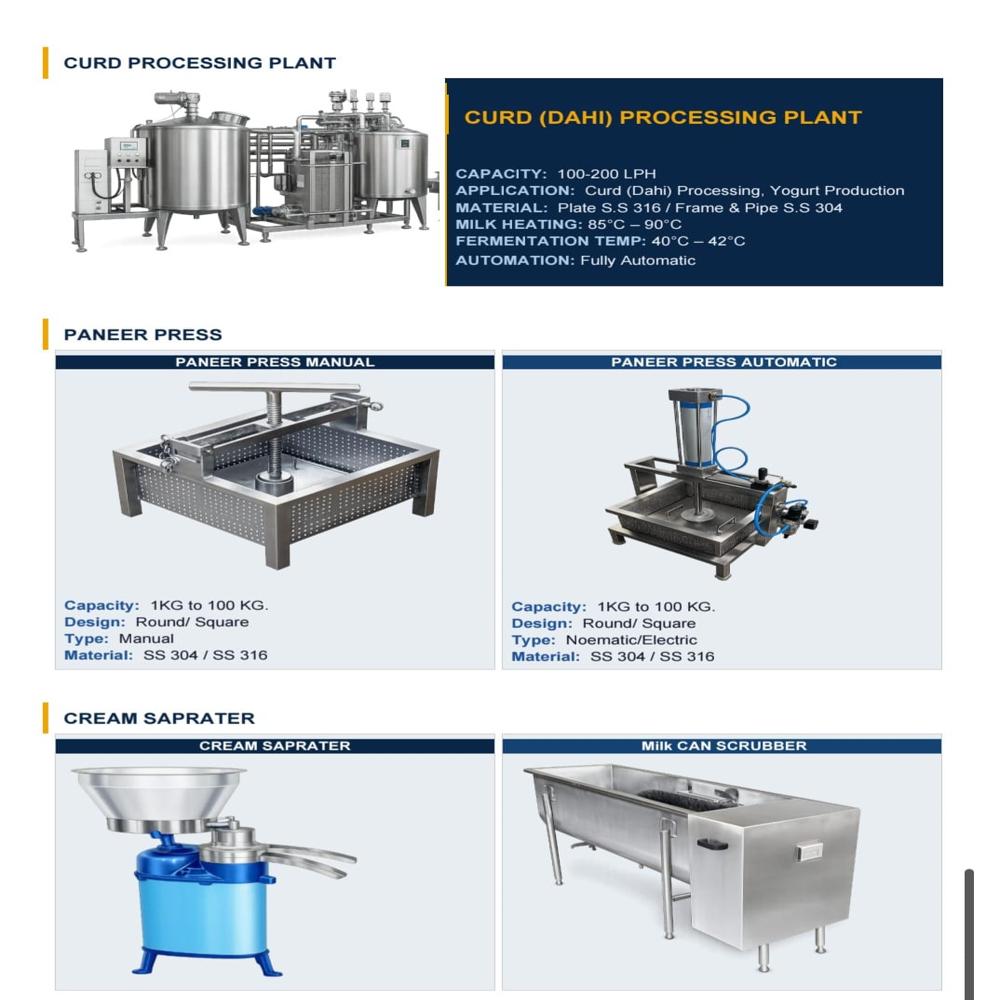 SOYA PANEER (TOFU) MANUFACTURING MACHINE