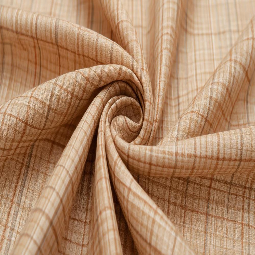 Kota Silk Cotton Fabric, Lightweight Breathable Checked Silk Cotton For Saree, Dupatta & Summer Wear - Color: Light / Pastel / Off White