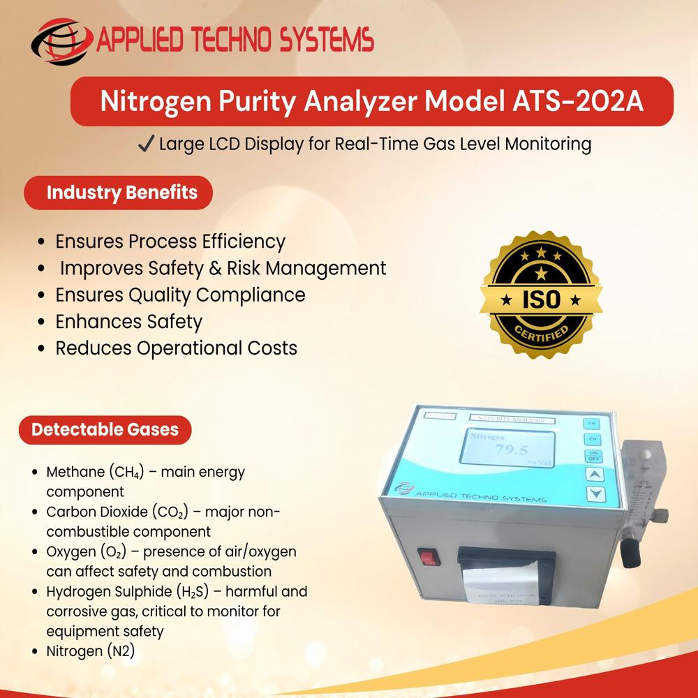 Handheld Nitrogen Purity Analyser - Accuracy: +/-2 %