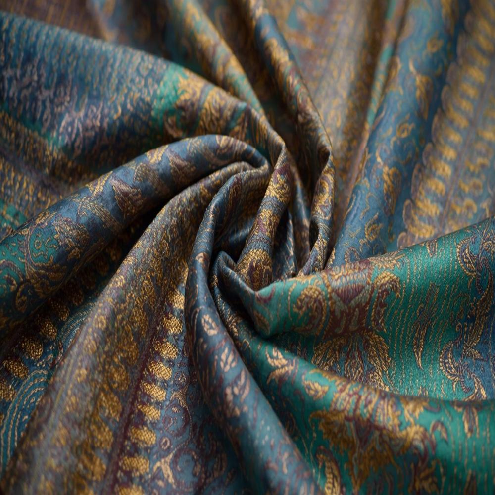Pure Silk Fabric, Premium Natural Silk For Saree, Designer Wear & Garments - Color: Cream / Golden / Custom