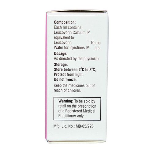 Leucorin 50 mg Injection, Leucovorin Calcium Chemotherapy Support Medicine