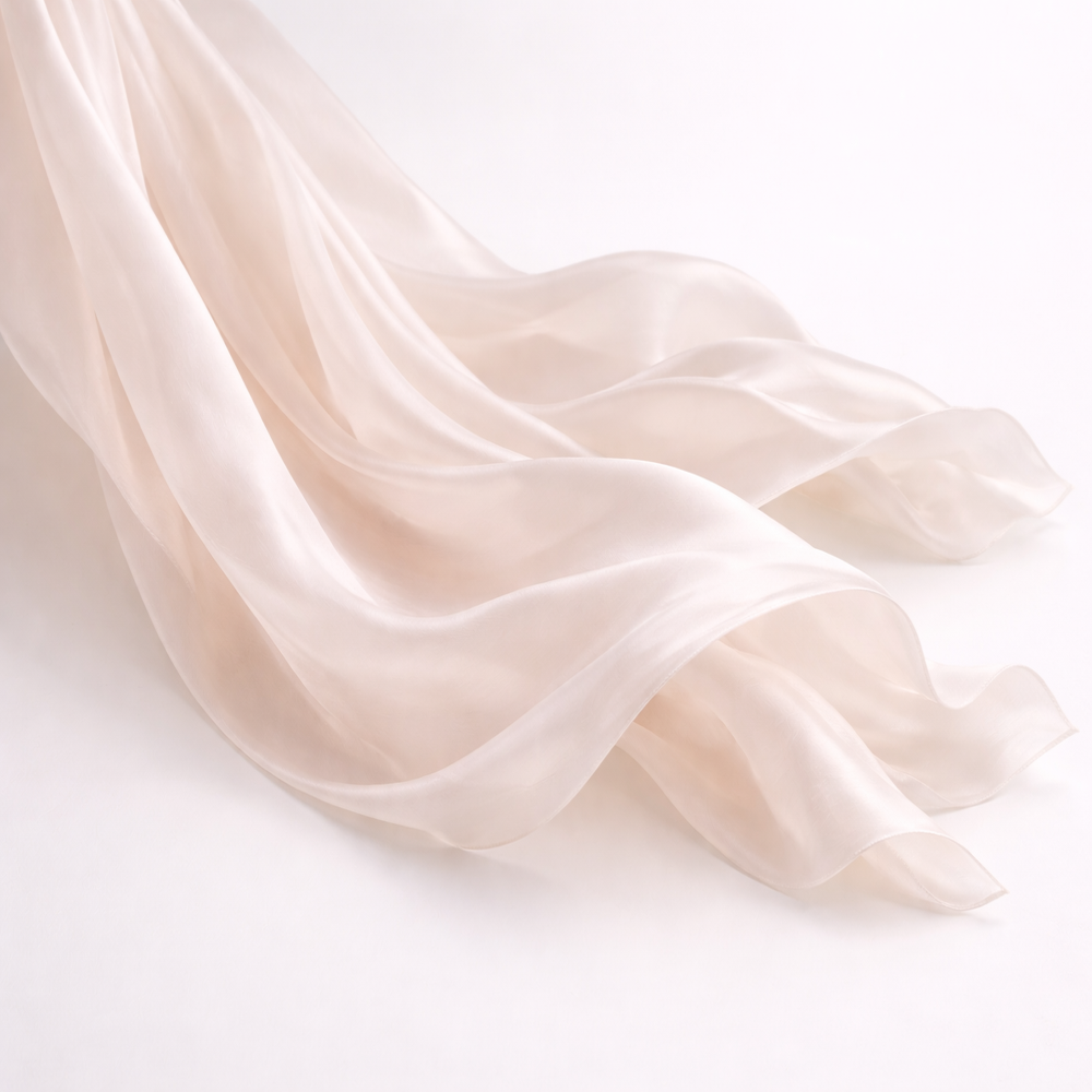 Pure Silk Fabric 50 GSM, Lightweight Soft Natural Silk for Saree, Dupatta & Designer Wear