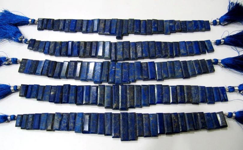 Natural Lapis Lazuli Baguette Shape 15-20mm Approximately Long