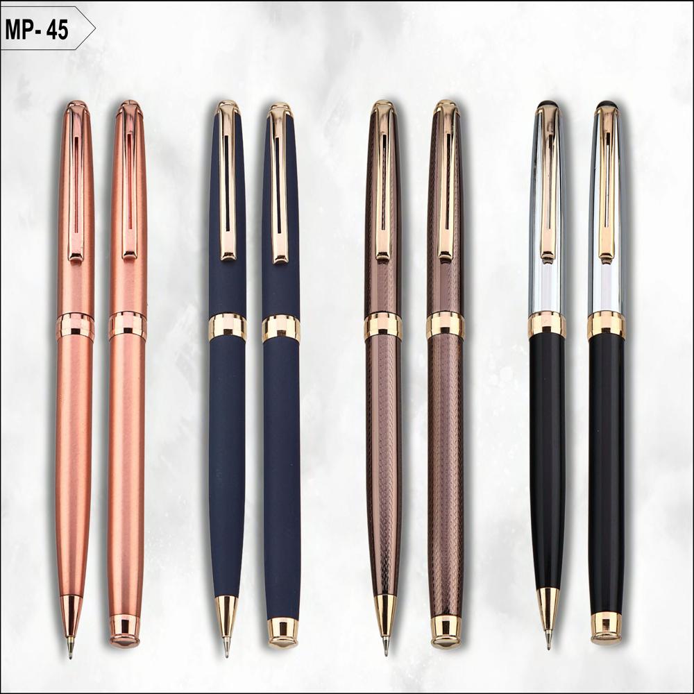Metap Pen Type 11 - Plastic Medium Barrel Blue, Fine Nib, Textured Grip, Refillable, Snap-on Cap
