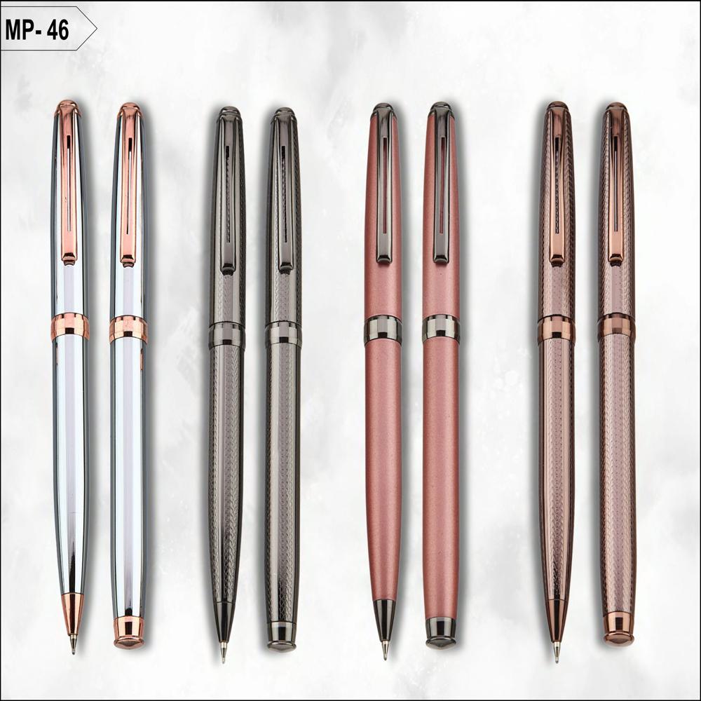 Metap Pen Type 11 - Plastic Medium Barrel Blue, Fine Nib, Textured Grip, Refillable, Snap-on Cap