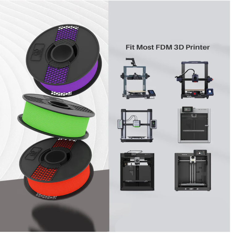 MAKER52 HS PLA+ Filament - 1.75mm High-Strength Premium 3D Printer Material - Clear Red