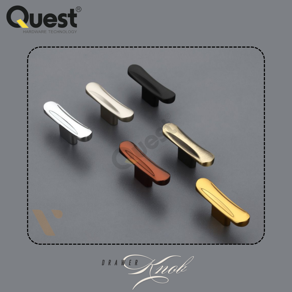 Square Drawer Knobs Matte Black