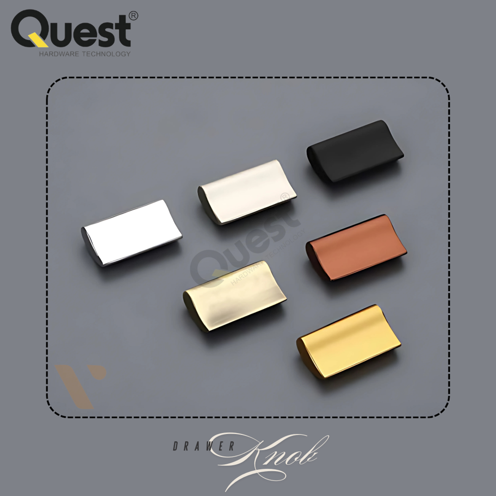 Square Drawer Knobs Matte Black